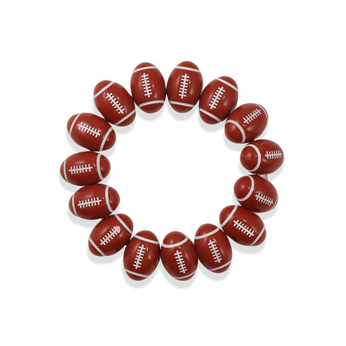 Kicomvi Sport Theme Charm Bracelets Soccer Basketball Football Baseball Beaded Bracelet for Women Men Sports Fans Jewelry-football Kicomvi Sport Theme Charm Bracelets Soccer Basketball Football Baseball Beaded Bracelet for Women Men Sports Fans Jewelry-football