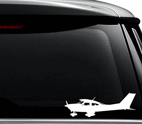 Cessna Plane Pilot Decal Sticker For Use On Laptop, Helmet, Car, Truck, Motorcycle, Windows, Bumper, Wall, and Decor Size- [8 inch] / [20 cm] Wide / Color- Matte White