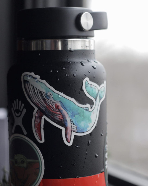 Humpback Whale Sticker for bumper or mug