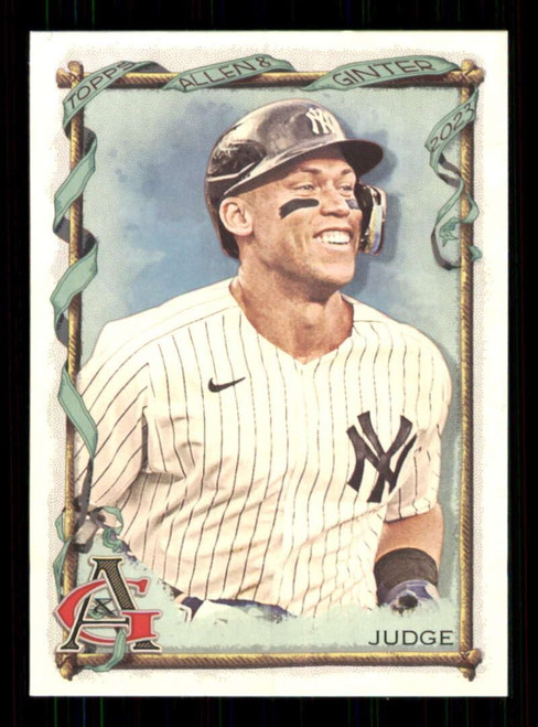 Baseball Trading Card MLB 2023 Topps Allen and Ginter #69 Aaron Judge NM Near Mint Yankees Baseball Trading Card MLB 2023 Topps Allen and Ginter #69 Aaron Judge NM Near Mint Yankees