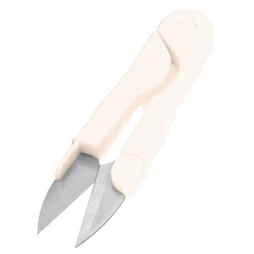 Sewing Scissors, Yarn Thread Cutter Small Snips with Lid for Household Sewing DIY Craft(white)