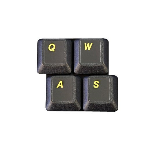 HQRP English Keyboard Stickers Yellow Lettering on Black Background for All PC/Desktops/Laptops/Notebooks/Computers