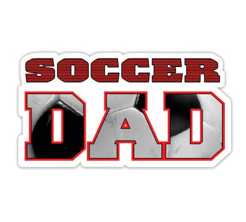 GT Graphics Soccer Dad - 5" Vinyl Sticker - for Car Laptop I-Pad - Waterproof Decal