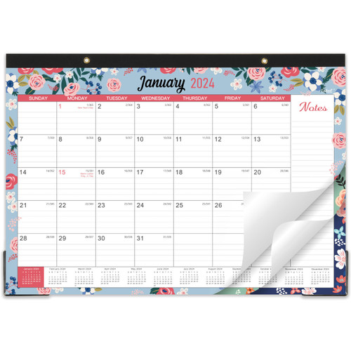 2024 Desk Calendar - 2024 Calendar from January 2024 - December 2024, 12 Monthly Desk Calendar 2024, Desk Pad with Thick Paper with Corner Protectors, Large Ruled Blocks 2024 Desk Calendar - 2024 Calendar from January 2024 - December 2024, 12 Monthly Desk Calendar 2024, Desk Pad with Thick Paper with Corner Protectors, Large Ruled Blocks