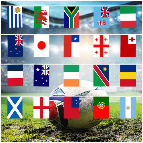 YOFANUP Soccer Party Decorations, Flags Banners for Womens World Cup, 32 Teams Flag String Decoration for Party, Family Garden, Bar, Restaurant, class