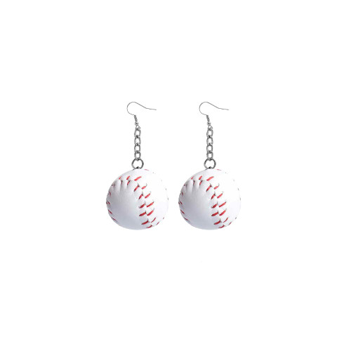 Baseball Basketball Dangle Drop Earrings 3D Big Faux Leather Baseball Bat Earrings White Pendant Jewelry for Women -Baseball Baseball Basketball Dangle Drop Earrings 3D Big Faux Leather Baseball Bat Earrings White Pendant Jewelry for Women -Baseball