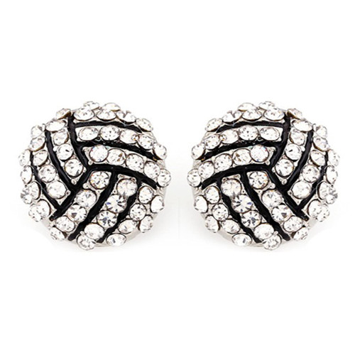 Unique Rhinestone Stud Drop Stackable Cute Basketball Volleyball Baseball Football Rugby Shiny Crystal Sport Earrings Jewelry for Women Teens-volleyball Unique Rhinestone Stud Drop Stackable Cute Basketball Volleyball Baseball Football Rugby Shiny Crystal Sport Earrings Jewelry for Women Teens-volleyball