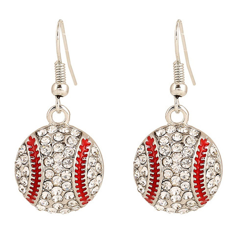 Unique Rhinestone Stud Drop Stackable Cute Basketball Volleyball Baseball Football Rugby Shiny Crystal Sport Earrings Jewelry for Women Teens-drop baseball Unique Rhinestone Stud Drop Stackable Cute Basketball Volleyball Baseball Football Rugby Shiny Crystal Sport Earrings Jewelry for Women Teens-drop baseball