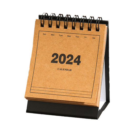2024 Desk Calendar, Small Spiral Desk Calendar, Monthly Calendar with Stand, 2024 Monthly Calendar, Minimalist Table Calendar, Portable Calendar 2024, Small Standing Calendar Book for Classroom, Work