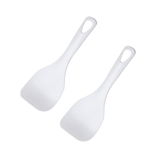 2pcs potato server spatula non- stick rice spoon Rice Spatula kitchen utensils tools Rice Scooper rice spoon scooper rice shovels chinese spoons rice cooker white tableware