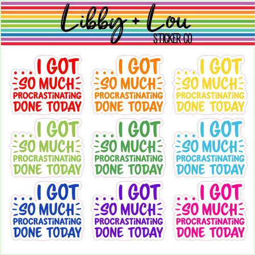 Procrastinating Planner Sticker | Erin Condren | Happy Planner | Agenda | Calendar