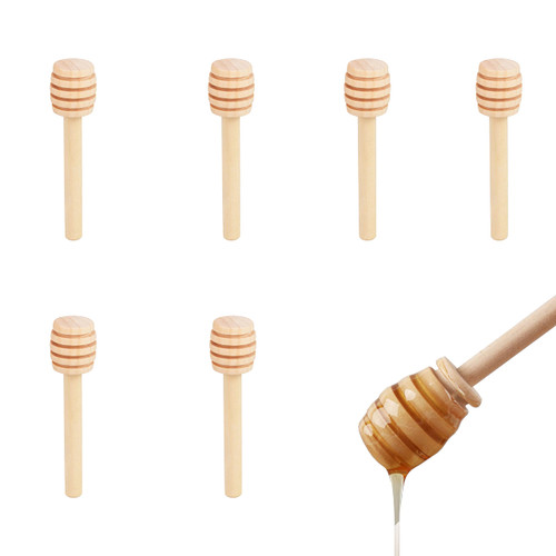 DESIOLE Wooden Honey Mixing Stirrer, 6Pcs 3 Inch Mini Honey Dipper Sticks Honey Spoon DESIOLE Wooden Honey Mixing Stirrer, 6Pcs 3 Inch Mini Honey Dipper Sticks Honey Spoon