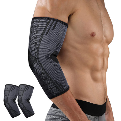 Elbow Compression Sleeve, Elbow Brace Elbow Sleeve Elbow Support Elbow Pads, Tennis Elbow Brace for Men & Women, Elbow Brace for Tendonitis and Tennis Elbow (XL, Black)