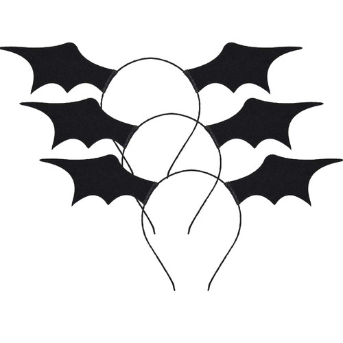 WILLBOND 3 Pieces Halloween Bat Headband Devil Bat Headband Cosplay Hair Bands Hair Accessory for Halloween Costume Dress up Accessories, Black WILLBOND 3 Pieces Halloween Bat Headband Devil Bat Headband Cosplay Hair Bands Hair Accessory for Halloween Costume Dress up Accessories, Black