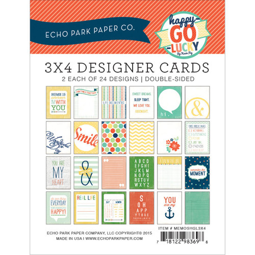Echo Park Paper Company Sweet Summertime Memo Cards, 3" by 4"