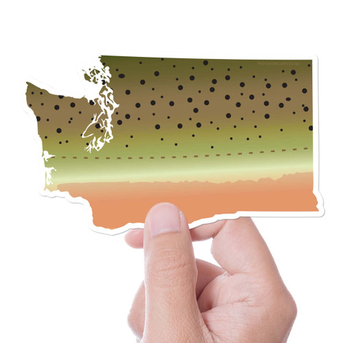 Washington Cutthroat Trout Fly Fishing Sticker, Vinyl Trout Fishing Sticker for Hydroflask, WA Trout Sticker for Fisherman, Fly Fish Decals (Set of Both Sizes) Washington Cutthroat Trout Fly Fishing Sticker, Vinyl Trout Fishing Sticker for Hydroflask, WA Trout Sticker for Fisherman, Fly Fish Decals (Set of Both Sizes)