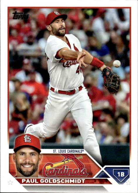 2023 TOPPS #100 PAUL GOLDSCHMIDT ST. LOUIS CARDINALS BASEBALL OFFICIAL TRADING CARD OF THE MLB 2023 TOPPS #100 PAUL GOLDSCHMIDT ST. LOUIS CARDINALS BASEBALL OFFICIAL TRADING CARD OF THE MLB