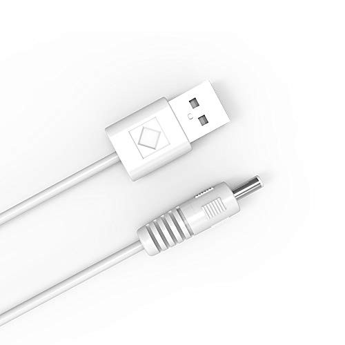 USB Cable, USB A to DC 3.5 mm / 1.35 mm 5 Volt DC Barrel Jack Power Cable, White and 1 pcs / pack by Gloridea
