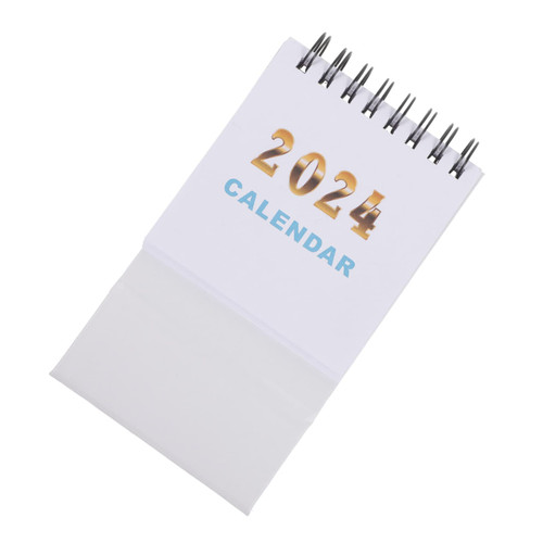 FUNOMOCYA 1 2024 Mini Desk Calendar Desk Planner 2024 Desktop Calendar 2024 Standing Desk Calendar 2024 Desk Calendar Desktop Easel Standing Calendar Office Pocket Small Calendar White Paper