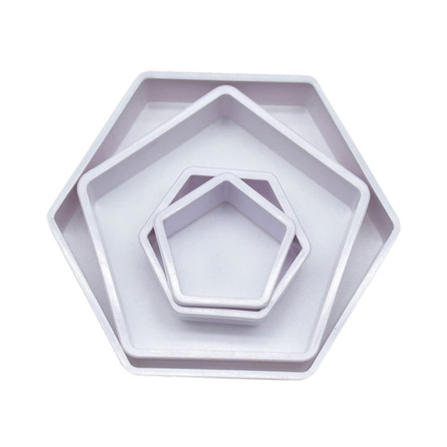 OKUMEYR 4pcs Soccer Tools Crackers Flower Decorations Hexagon Cookie Cutter Cookie Cutters Shapes Football Cutter Mould Football Fondant Mould Football Fondant Cutters Cake Mold Set