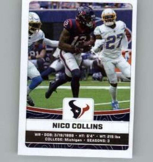2023 Panini Stickers #181 Nico Collins Houston Texans Official Thin Mini Sticker NFL Football Trading Card 2023 Panini Stickers #181 Nico Collins Houston Texans Official Thin Mini Sticker NFL Football Trading Card