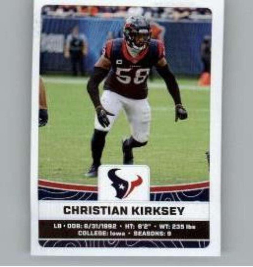 2023 Panini Stickers #186 Christian Kirksey Houston Texans Official Thin Mini Sticker NFL Football Trading Card 2023 Panini Stickers #186 Christian Kirksey Houston Texans Official Thin Mini Sticker NFL Football Trading Card