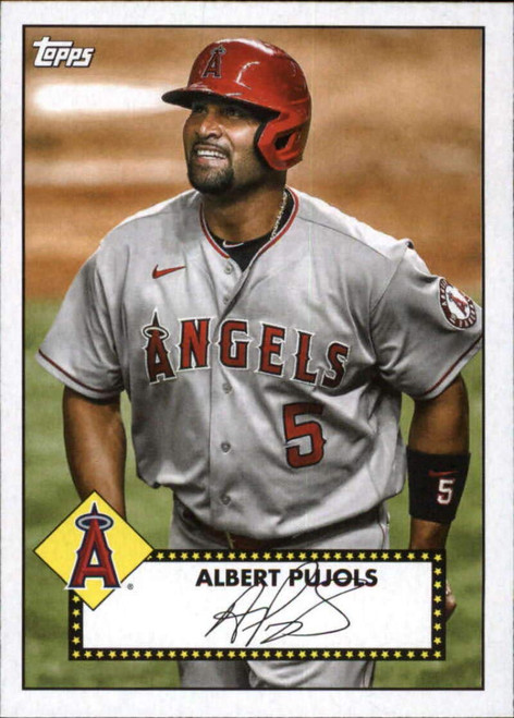 2021 Topps Series 1 Baseball 1952 Topps Redux #T52-34 Albert Pujols Los Angeles Angels Official MLB Trading Card