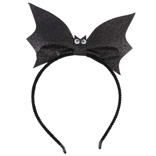 PACKOVE Halloween Bat Headband Bat Wings Headband Bat Ears Headband Halloween Hair Hoop Hair Accessory for Costume Party ( Black )