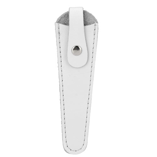 Soft PU Leather Scissor Holster,Simple Single Scissor Storage Bag Portable Shear Pouch Barber Tool Case for Hairdresser Hairstylist,Washable(White)