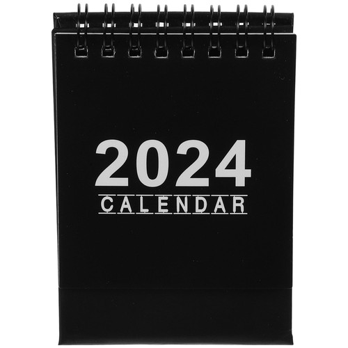 VILLCASE Mini Desk Calendars, 2024 Flip Calendar Standing Desk Calendar Desktop Calendar for Desk Office Home School