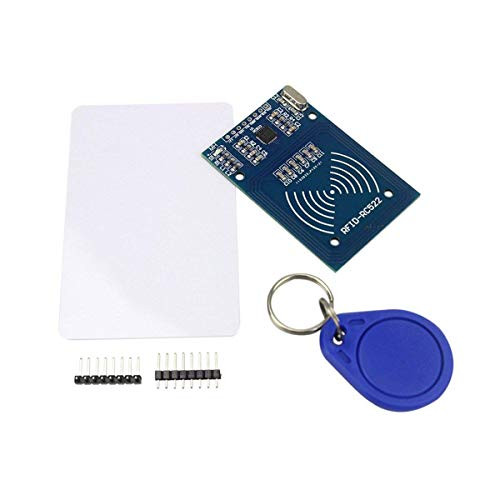 GeeWin RFID Kit, Mifare RC522 RFID RF IC Card Reader Sensor Module with S50 RFID White Smart Card Key Ring for Arduino Raspberry Pi