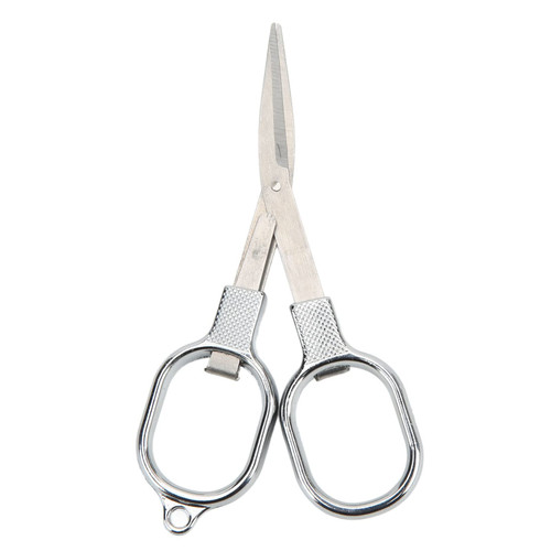 Small Folding Scissors for Travel, Keychain Scissors Mini Scissors Folding Scissors, Pocket Scissors Compact Scissors for Craft, Camping, Outdoors(silver)