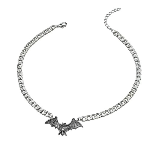 Azusa Sun Bat Necklace for Women Girls Gothic Punk Cool Heavy Chain Choker Bat Wing Pendant Necklace Halloween Jewelry Azusa Sun Bat Necklace for Women Girls Gothic Punk Cool Heavy Chain Choker Bat Wing Pendant Necklace Halloween Jewelry