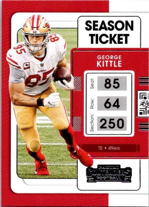 2021 Panini Contenders Season Ticket #89 George Kittle San Francisco 49ers NFL Football Trading Card 2021 Panini Contenders Season Ticket #89 George Kittle San Francisco 49ers NFL Football Trading Card