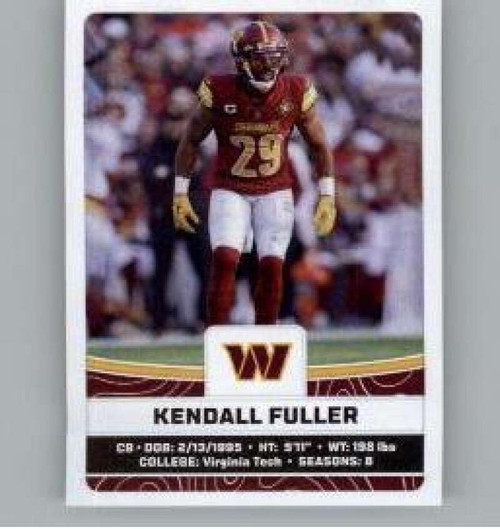 2023 Panini Stickers #364 Kendall Fuller Washington Commanders Official Thin Mini Sticker NFL Football Trading Card