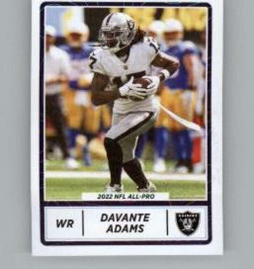 2023 Panini Stickers #6 Davante Adams Las Vegas Raiders Official Thin Mini Sticker NFL Football Trading Card