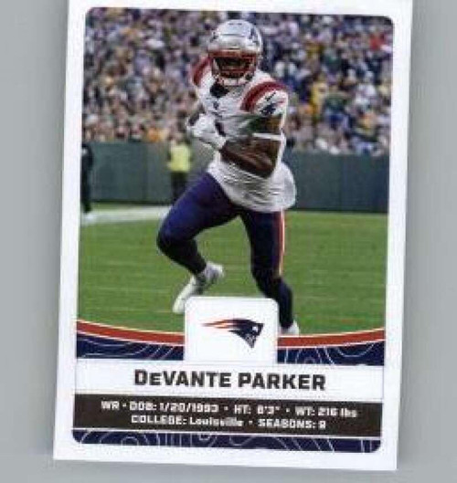 2023 Panini Stickers #85 DeVante Parker New England Patriots Official Thin Mini Sticker NFL Football Trading Card 2023 Panini Stickers #85 DeVante Parker New England Patriots Official Thin Mini Sticker NFL Football Trading Card