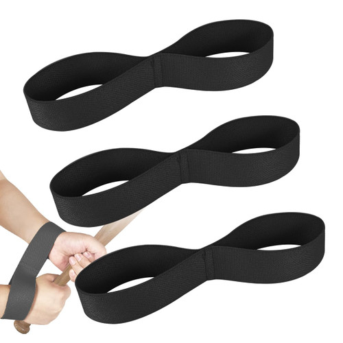 GZHOK 3 Pack Baseball Swing Trainer Bands Baseball Training Equipment Swing Trainer(Black)