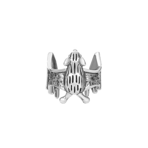 Punk Bat Ear Cuff Earring for Women Girls Men Cartilage Non Piercing Clip On Wrap Earrings Cuffs Fashion Jewelry Gifts Halloween (Silver)