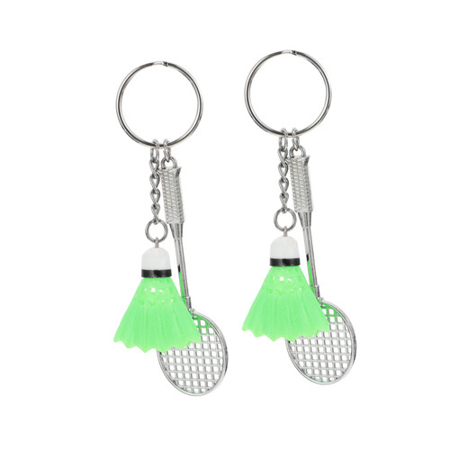 INOOMP 2pcs Badminton Keychain Football Backpack Keychain Badminton Key Ring Tennis Racquet Keychain Sports Keychain Carnival Keychain Key Chain Backpack Pendants Mini Decorate Plastic