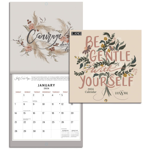 LANG Be Gentle With Yourself 2024 Mini Wall Calendar (24991079270)