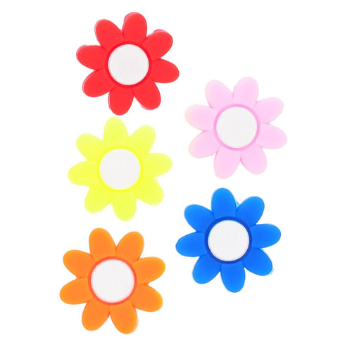 Milisten 5pcs Flower Shock Absorber Tennis Racket Tennis Vibration Silicone Racket Dampener Racquet Vibration Dampeners Damping Imported Japanese Silicone Material Training Supplies