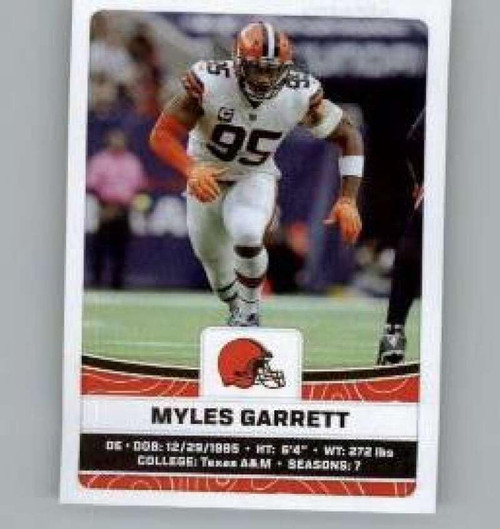 2023 Panini Stickers #152 Myles Garrett Cleveland Browns Official Thin Mini Sticker NFL Football Trading Card 2023 Panini Stickers #152 Myles Garrett Cleveland Browns Official Thin Mini Sticker NFL Football Trading Card