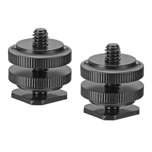 PATIKIL 1/4"-20 Camera Hot Shoe Mount, 2 Pack Flash Cold Shoe Mount Tripod Screw Adapter for DSLR Rig Black PATIKIL 1/4"-20 Camera Hot Shoe Mount, 2 Pack Flash Cold Shoe Mount Tripod Screw Adapter for DSLR Rig Black