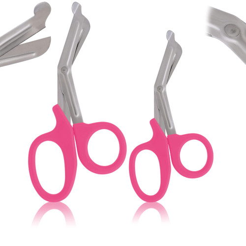 OdontoMed2011 PINK UTILITY UNIVERSAL SCISSORS 5.5" & 7.25" MULTI-PURPOSE 2 SHEARS QUALITY INSTRUMENTS ODM
