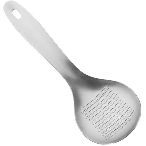 SWOOMEY Fruit Grinder Spoon Stainless Steel Ginger Grater Spoon Garlic Grinder Spoon Ginger Presser Oroshi Grater Spoon Carrots Grater Cheese Grinder Garlic Smasher Garlic Peeler Potato