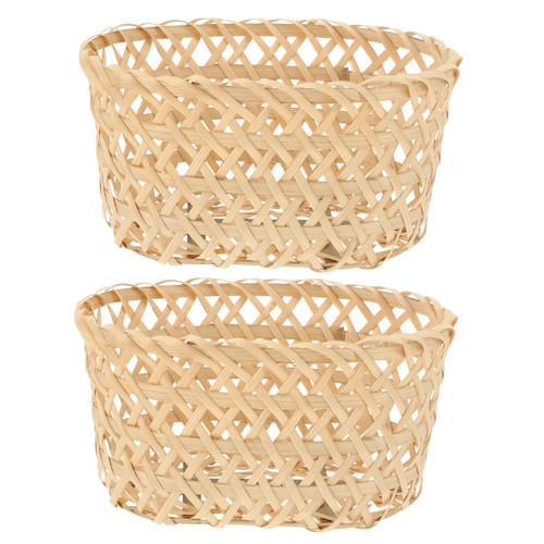 Ciieeo 2pcs Storage Basket Wicker Fruit Basket Hand Woven Food Serving Basket Rustic Wicker Vase Rattan Bread Ciieeo 2pcs Storage Basket Wicker Fruit Basket Hand Woven Food Serving Basket Rustic Wicker Vase Rattan Bread