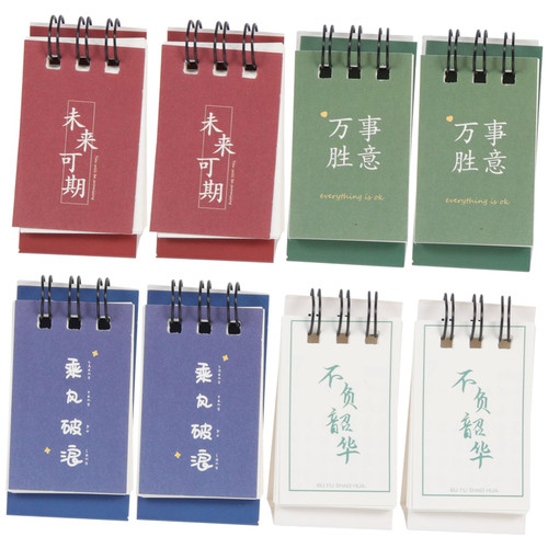 GRIRIW 8pcs 2023 Desk Calendar Desk Decor Desktop Easel Calendar Monthly Organizer Pad Yearly Agenda Planner Planning Blotter Pad Monthly Desk Calendar Small Booth Office Delicate Paper