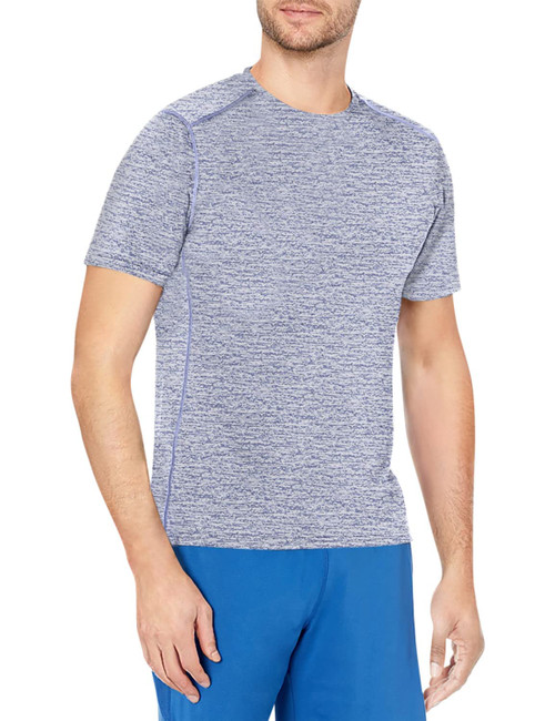 Amazon Essentials Men's Tech Stretch Short-Sleeve T-Shirt, Navy Space Dye, XX-Large