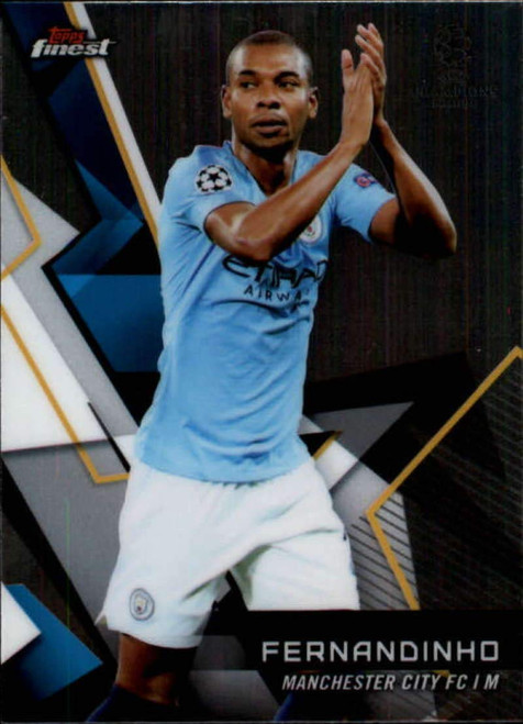 2018-19 Finest UEFA Champions League #6 Fernandinho Manchester City FC Soccer Trading Card